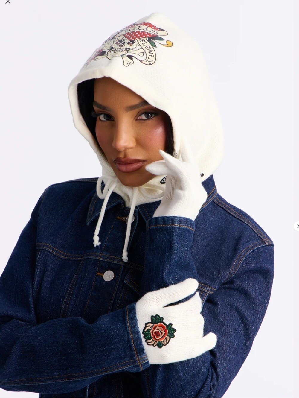 Ed Hardy Bad Romance II Balaclava And Glove Set
